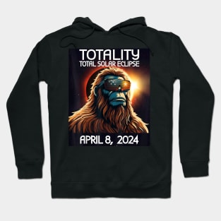 Total Solar Eclipse 2024 April 8 Bigfoot America Totality Gift For Men Women Hoodie